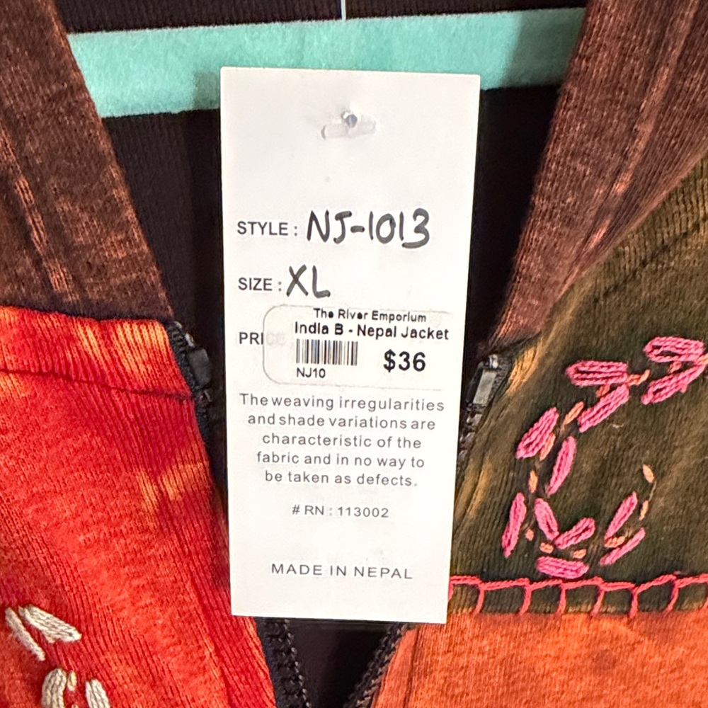 India Boutique Multicolor Embroidered Jacket - Picture 3 of 5